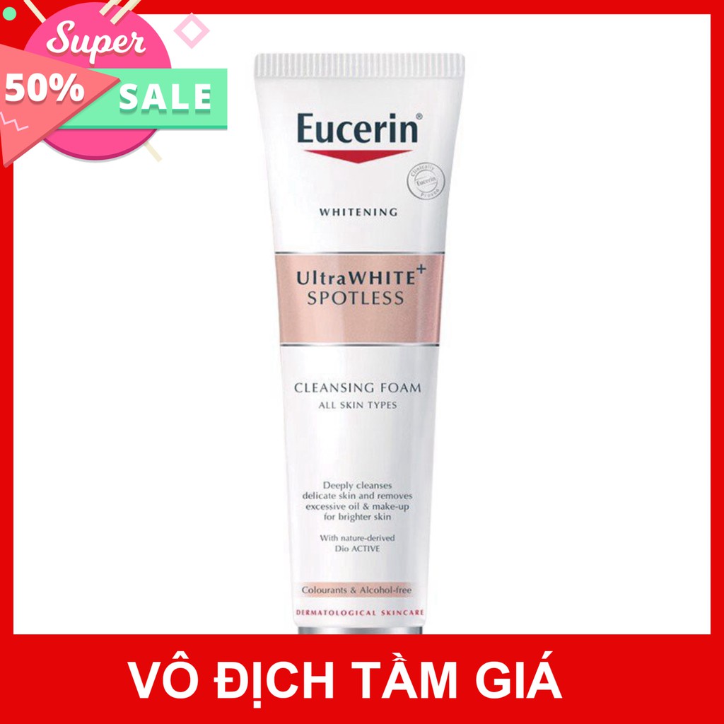 [CHÍNH HÃNG] Combo Eucerin kem dưỡng trắng da ban đêm Ultrawhite+ Spotless 50ml và sữa rửa mặt trắng da 150g