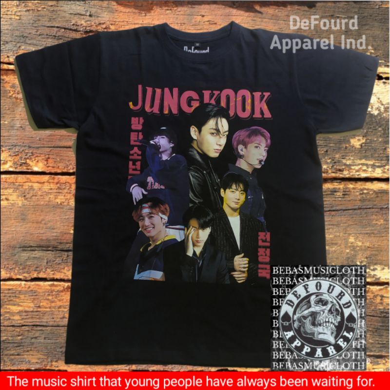 Áo thun cỡ lớn in hình nhóm nhạc BTS JUNGKOOK