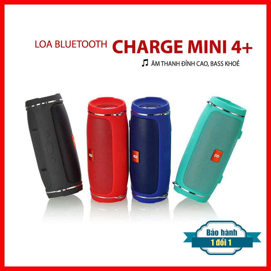 Loa Bluetooth JBL Charge Mini 4+ Vỏ Nhôm Bass Mạnh, Âm Thanh Trong Công Suất 20W Pin Trâu 6h Có Dây Đeo 2021