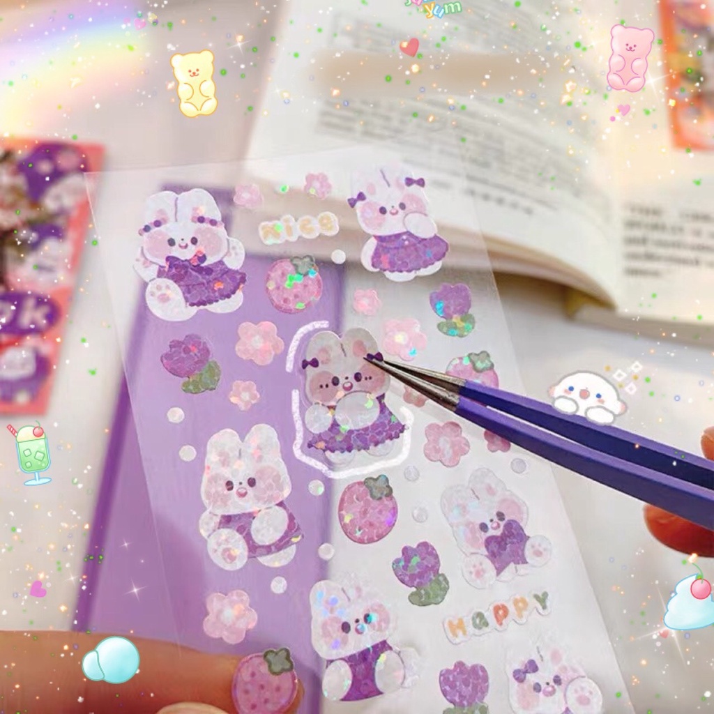 Sticker xinh xắn trang trí sổ nhật ký│trang trí toploader│1 tấm 150 x 50 mm