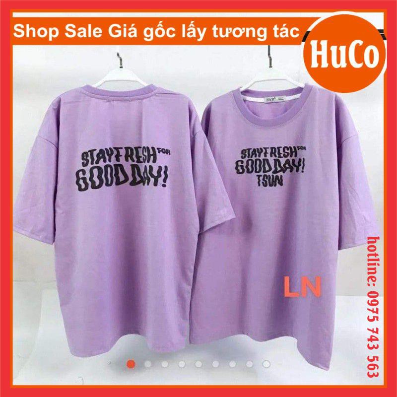 áo phông, thun tay lỡ nam nữ🦋áo phản quang good day🦋thời trang cặp, nhóm🦋form thụng unisex ulzzang chất cotton giá rẻ