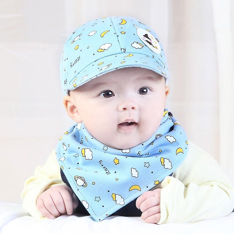 Set Mũ Bóng Chày + Khăn Choàng Cổ Cho Bé