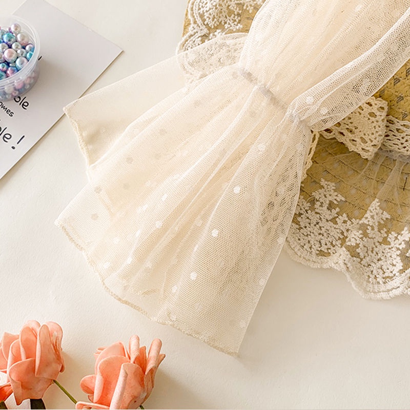 Áo Sơ Mi Lưới Tay Chuông Thời Trang Thu Đông Dành Cho Nữ