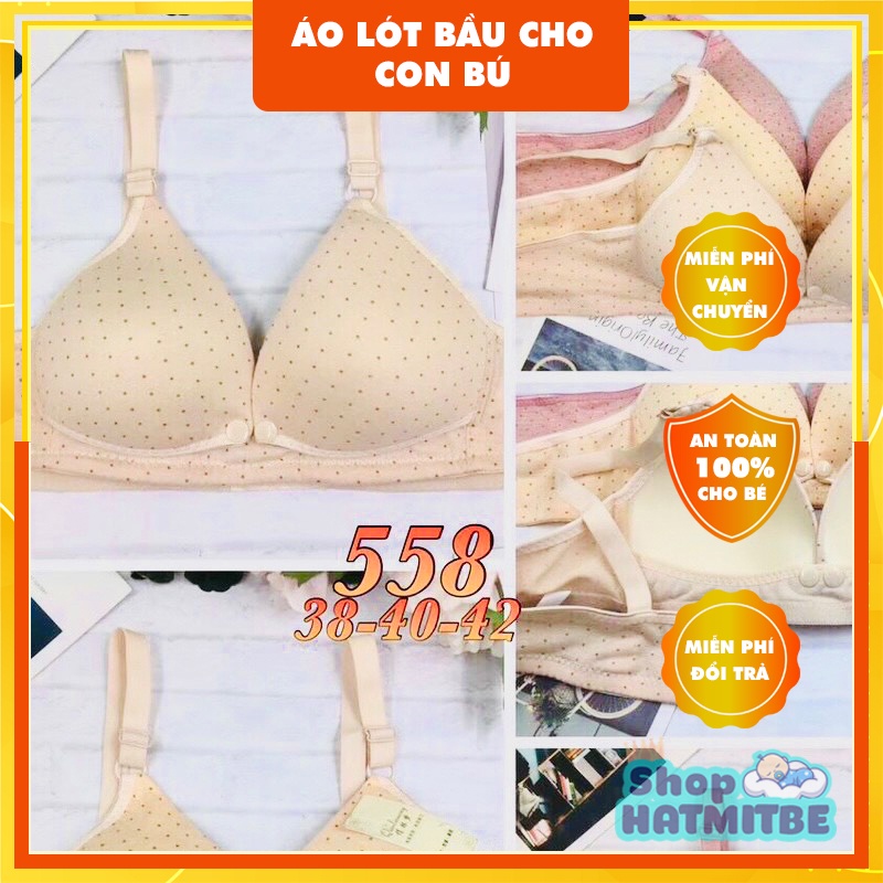 Áo lót bầu cho con bú mã chấm bi 558