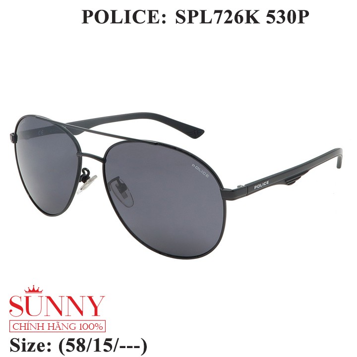 Kính mát chính hãng Police SPL726K màu sắc thời trang, thiết kế dễ đeo bảo vệ mắt