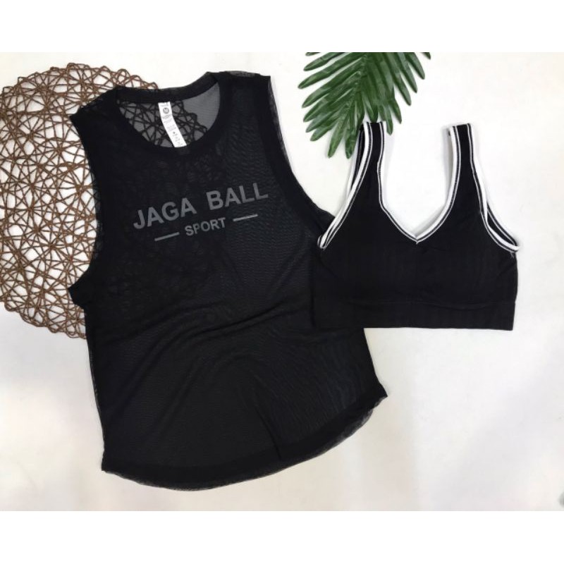 combo áo tank top + bra tập gym yoga nữ