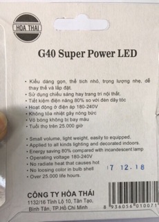 Vỉ 2 Bóng tròn led 1W E27 (chất lượng cao)