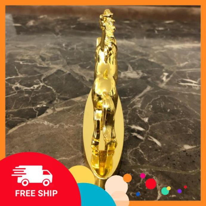 Tượng nước hoa ngựa mạ vàng trên trang trí trong nhà hoặc trên taplo xe hơi, ô tô cao cấp
