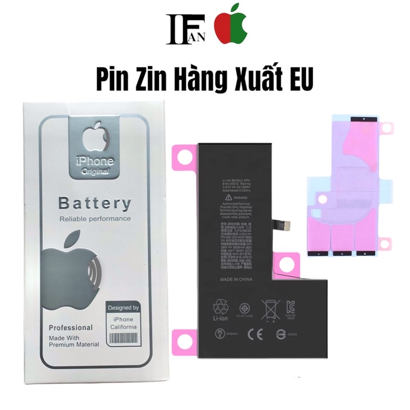 Pin Zin Lithium For Iphone 5S/6/6Plus/7/7Plus/8/8Plus/X/Xs/XsMax/11/11ProMax Tặng Vít Tháo Lắp