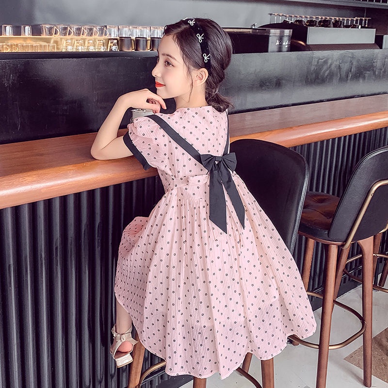 Đầm Chấm Bi Phong Cách Mới 2022 Cho Bé Gái