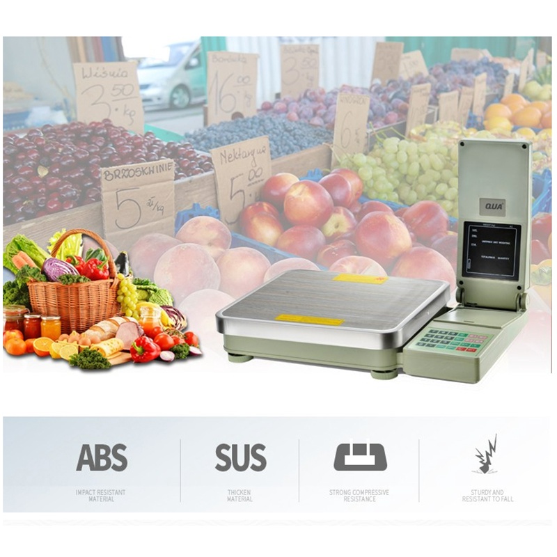 Cân bàn tính tiền điện tử KHALIK QUA 666 chuyên dùng cho siêu thị, chợ, tạp hóa loại 30kg