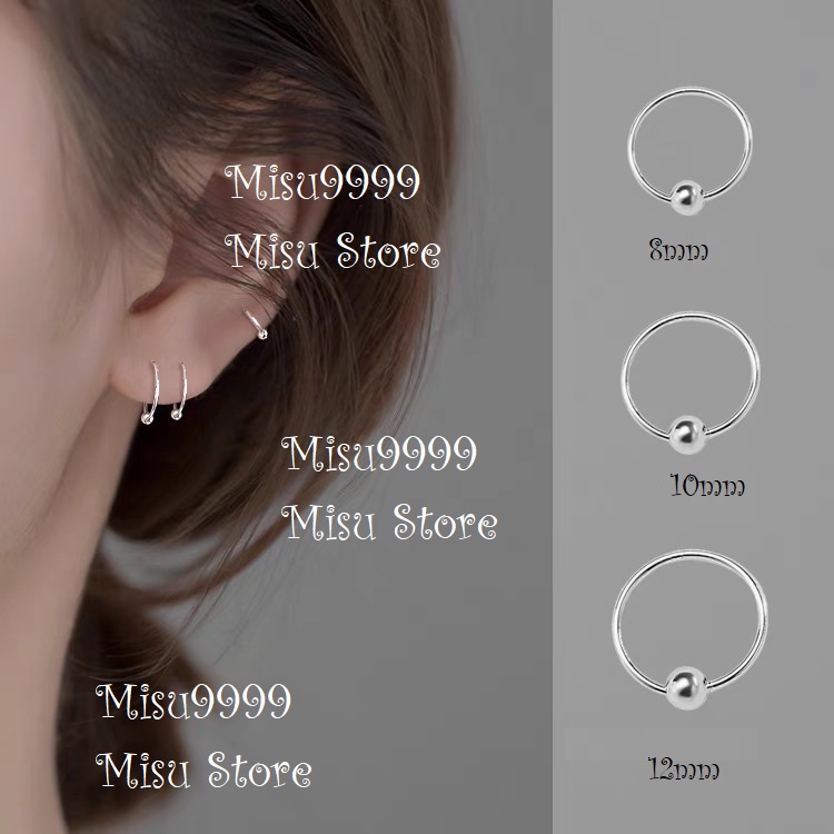 Khuyên titan tròn ft bi 4 vòng nhỏ ( siêu mỏng)