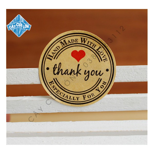 Set 5 Tấm Tem Thank You With Love