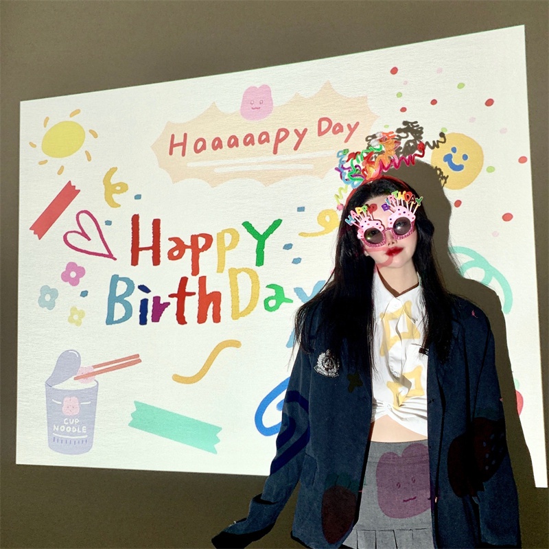 Đèn Chiếu Chữ Happy Birthday Trang Trí Tiệc Sinh Nhật