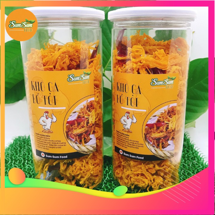 🐥Sạch Chất Lượng🐥 Khô Gà Bơ Tỏi Lon Pet 300g , Khô Gà Nguyên Chất 100% và Không Phẩm Màu Hóa Chất