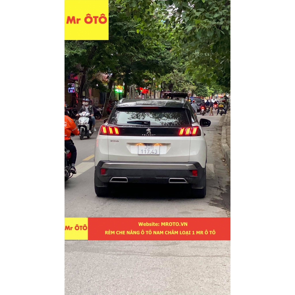 Rèm Che Nắng chống UV Xe PeuGeot 3008 2021+ - 2022 chống UV - Loại 1 Mr Ô Tô - Bảo hành 2 năm