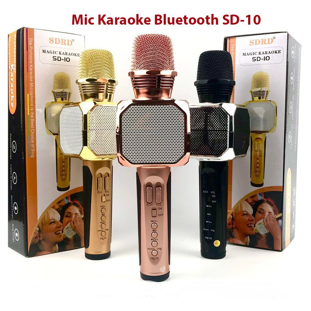 [5❤️][FREESHIP] MIC KARAOKE BLUETOOTH SD-10, SD-16, SD-17, SD-18, SD-08 KÈM LOA [HCM]