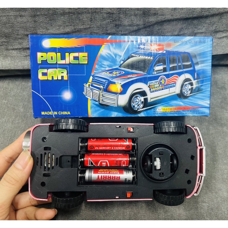 Đồ Chơi Xe Cảnh Sát Police Chạy Pin Phát Đèn,Nhạc Vui Nhộn Cho Bé