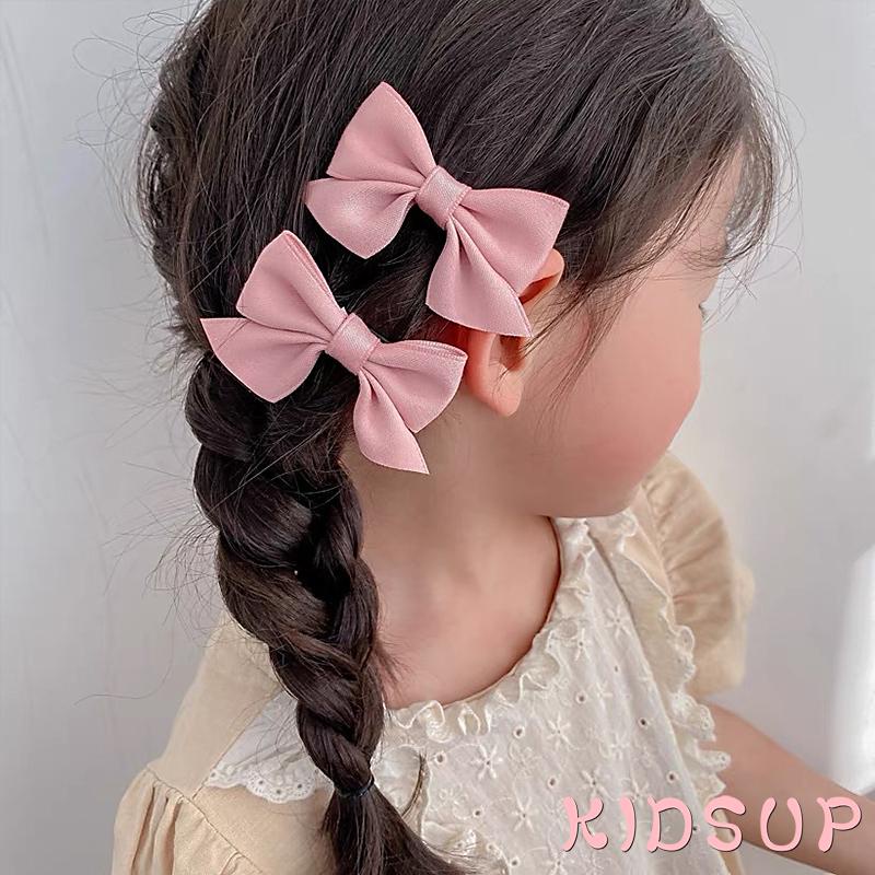 Kẹp tóc hình nơ màu sắc tươi sáng thời trang cho bé gái