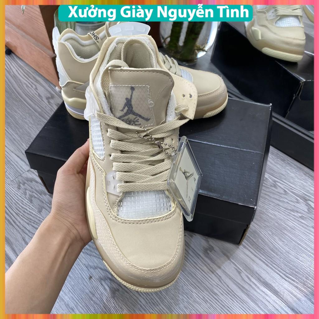Giày Sneaker Jordan 4 Off White Full Box Full Phụ Kiện Freeship