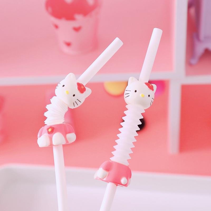 Ống hút Hello Kitty tái sử dụng tặng kèm cọ rửa