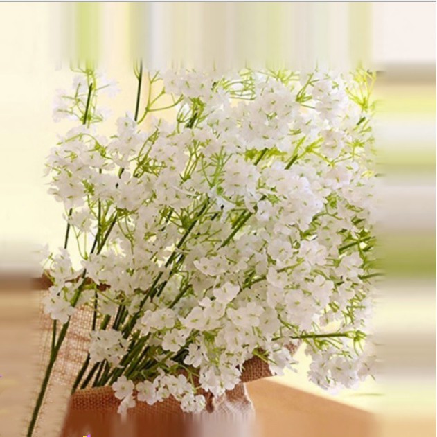 Bó Hoa Giả Màu Trắng Dùng Trang Trí Tiệc Cưới