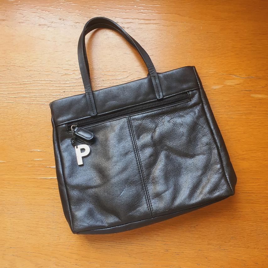 Túi tote vintage da thật. Hiệu Picard Đức. Chất da mộc thơm - em và nắng