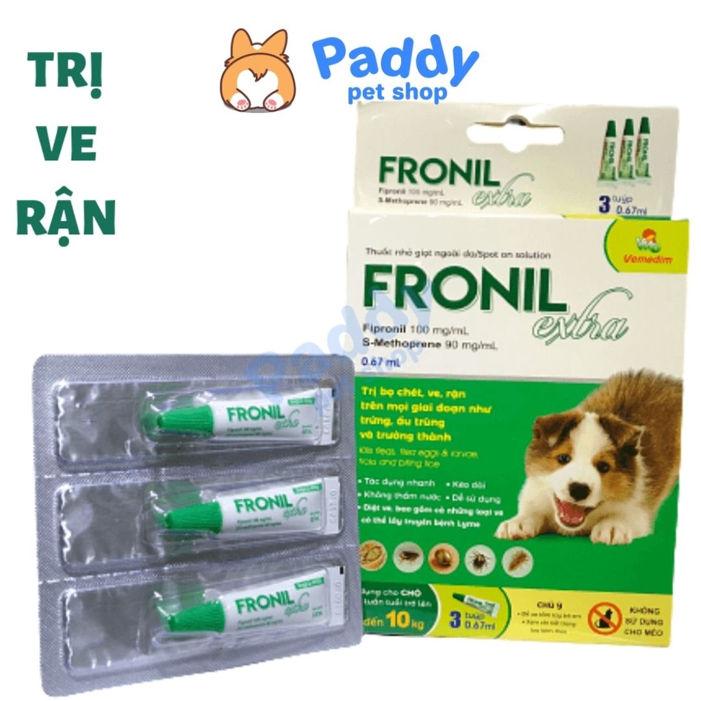 Nhỏ Gáy Ngừa Ve Rận Fronil EXTRA Cho Chó Trên 2 Tháng