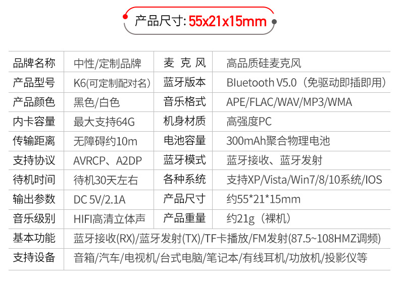 Bộ Chuyển Đổi Âm Thanh Bluetooth 5.0 | BigBuy360 - bigbuy360.vn