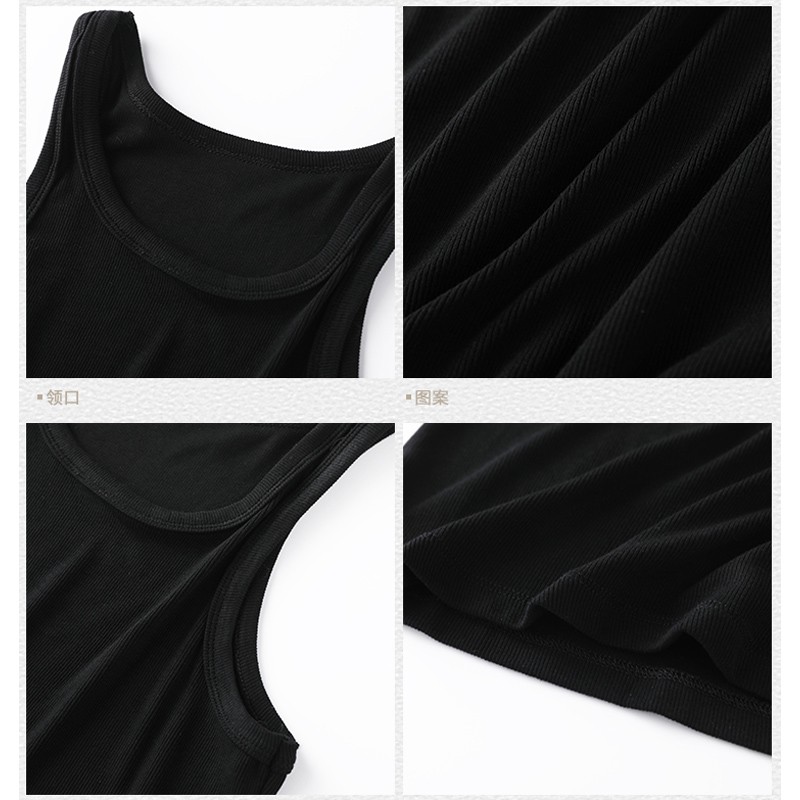 Cocory vn Áo croptop ôm không tay tôn dáng cho nữ