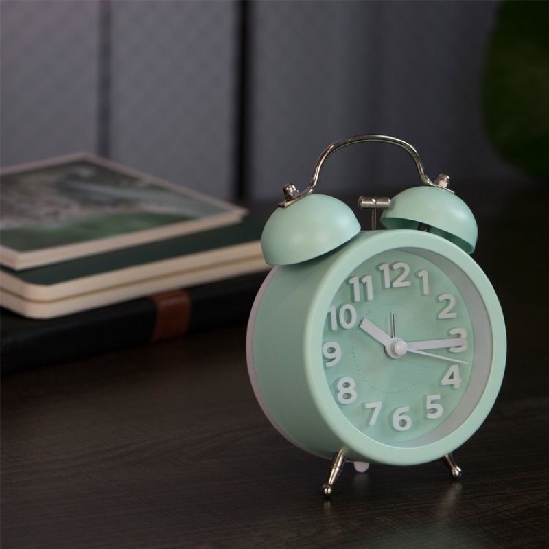 Đồng hồ báo thức inox trang trí nhà cửa cực kì đẹp, đồng hồ báo thức để bàn cực to cho gia đình
