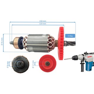 ROTO MÁY ĐỤC 14MM 5 RĂNG VÀ 6 RĂNG - ROTO ĐỤC 2 CHỨC NĂNG 3-26  5RĂNG   VÀ 6 RĂNG