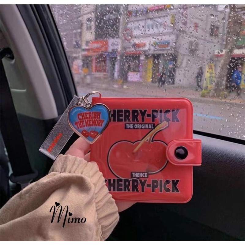 Ví Cầm Tay Cherry Pick bằng da phong cách hàn quốc,chất lượng cao cấp