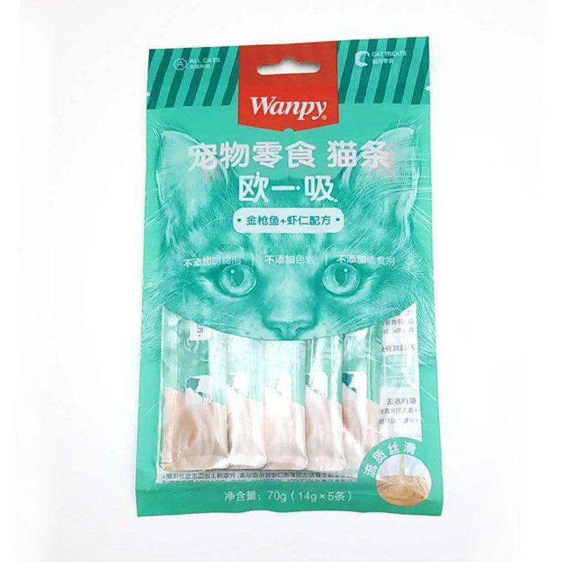 Snack thưởng dạng kem súp cho mèo Wanpy Treats 14g*5