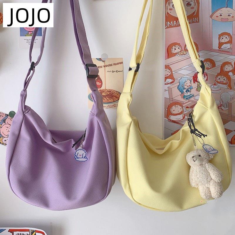 Túi Đeo Vai Màu Sắc Đơn Giản Phong Cách Harajuku Nhật Bản Cho Nữ