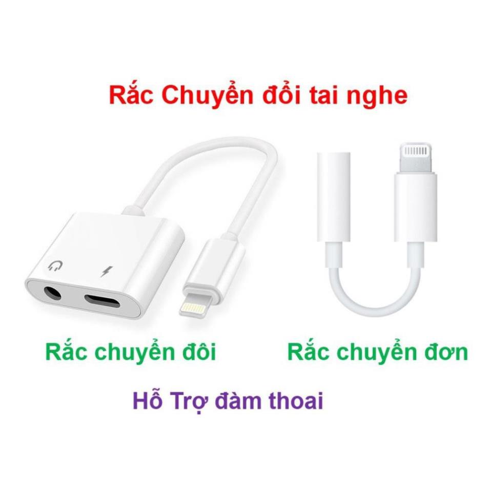 Rắc(Jack) chuyển đổi tai nghe iPhone,Cáp Lightning sang giắc audio 3.5 mm nghe nhạc,đàm thoại có Mic