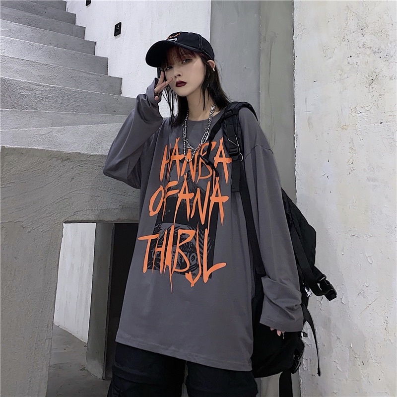 Áo thun tay dài form rộng ,áo phông dài tay chất cotton dày đẹp in hình OFA