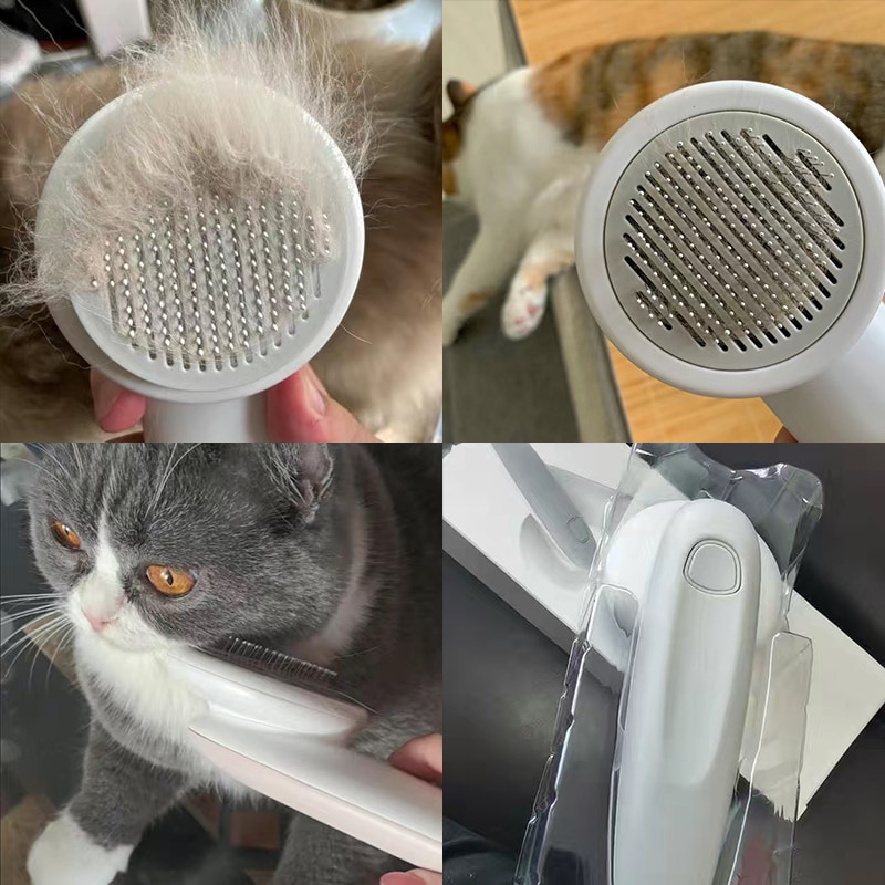 Lược Chải Lông Mát Xa Cho Thú Cưng Bằng Thép Không Gỉ