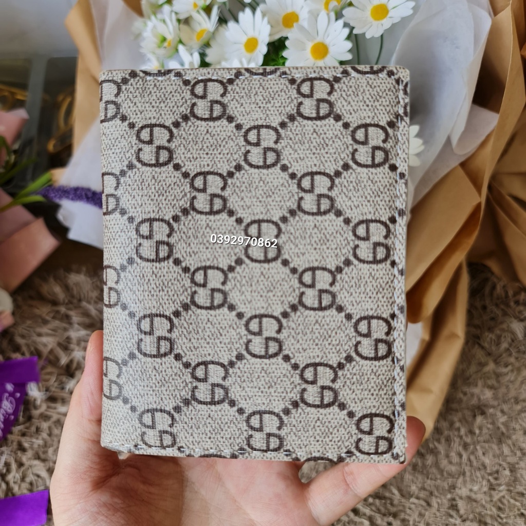 Ví Nam Lv Da Pu Kẻ Caro Cao Cấp, Bóp Nam Thời Trang,