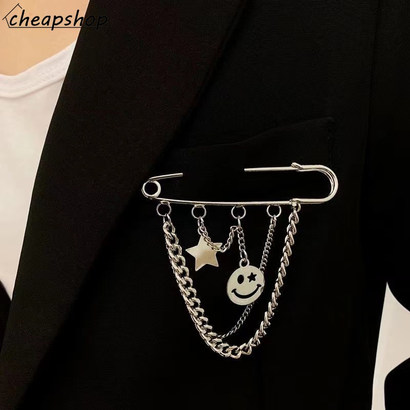 iF YOU Trâm cài áo   kiểu ngôi sao năm cánh mặt cười thời trang dành cho nữ