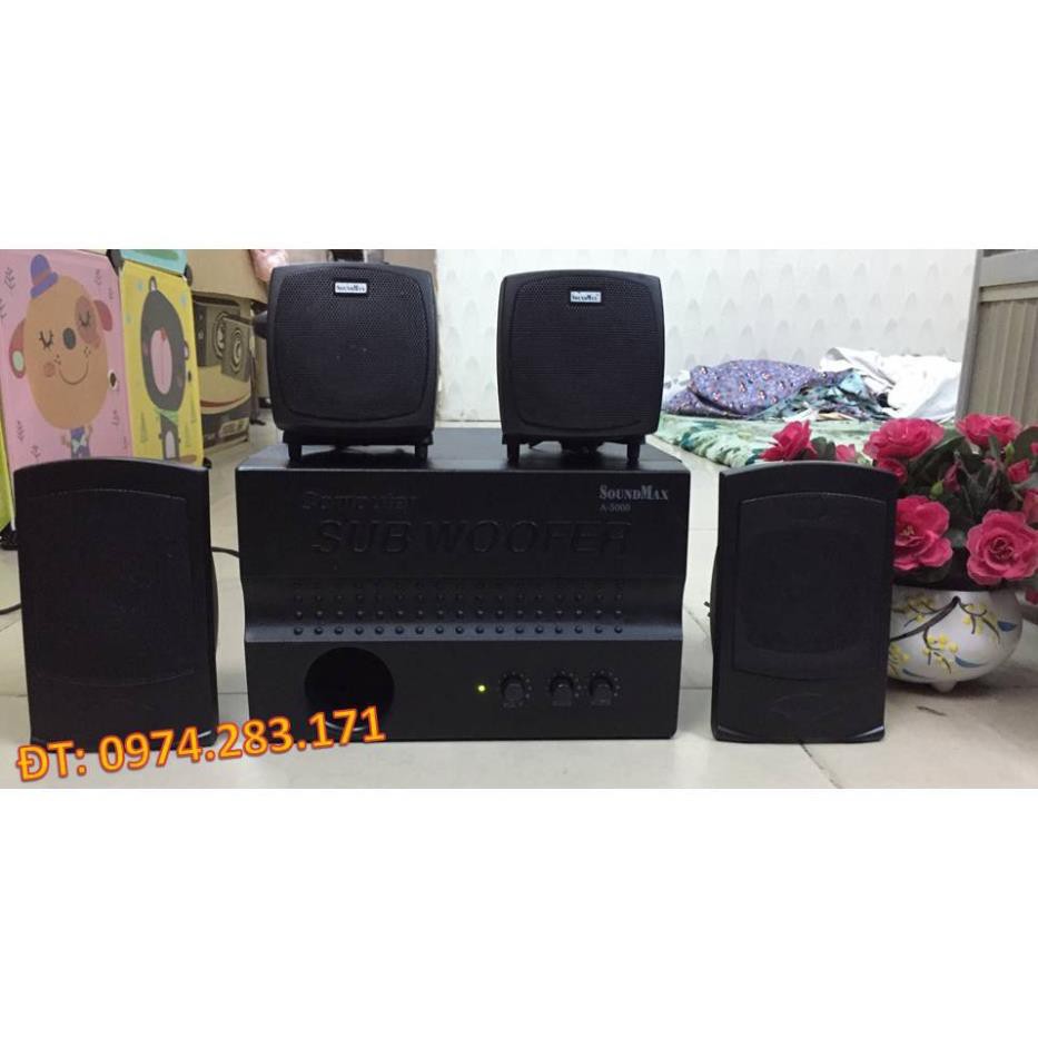 ( HÀNG CŨ ) Loa vi tính Soundmax 4.1 A5000/A4000 màu đen/ bạc (Tặng Dây 3.5) 