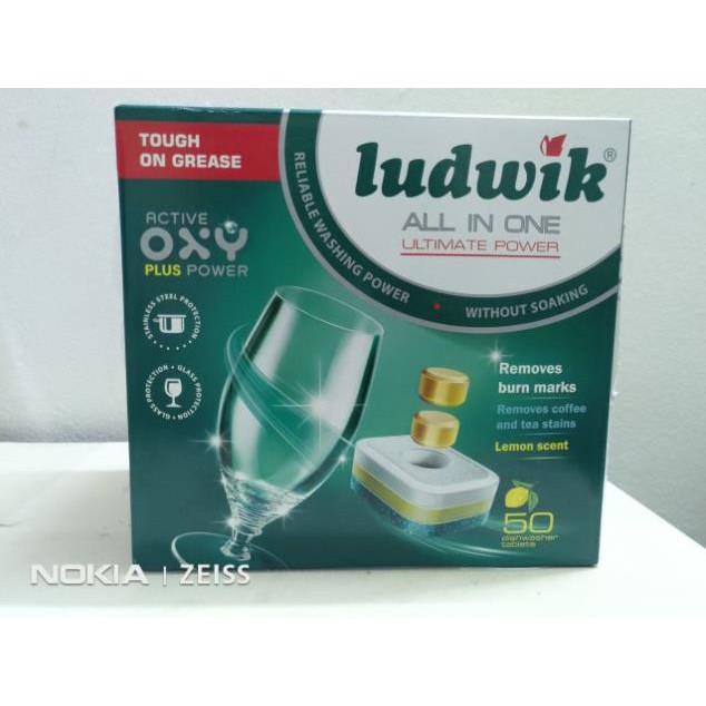 [LUDWIK NHẬP EU] Combo 2 hộp viên rửa bát Ludwik cho máy rửa bát (50v/hộp), date mới nhất