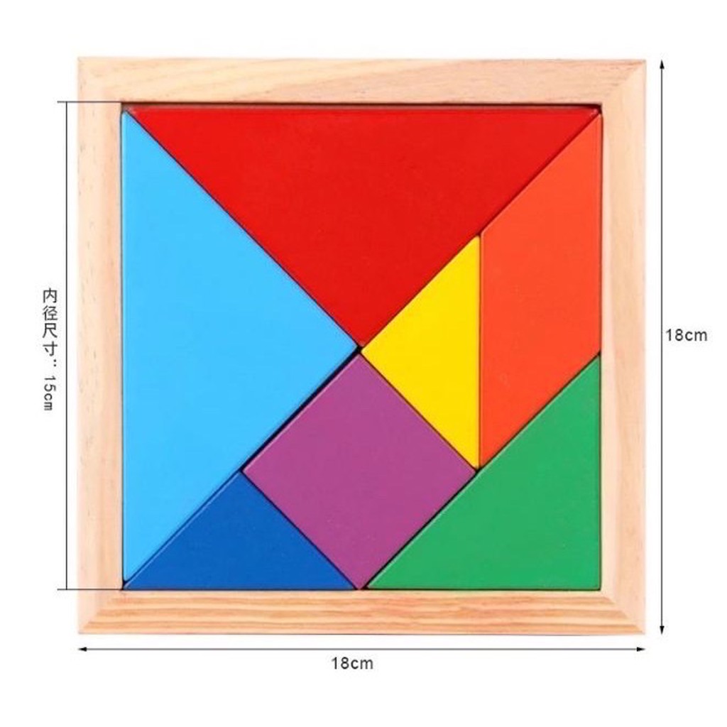 Combo 3.1 - 3 món đồ chơi gỗ tiết kiệm cho bé gồm tháp 7 màu + đàn 8 thanh + đồng hồ + xếp gạch + tangram
