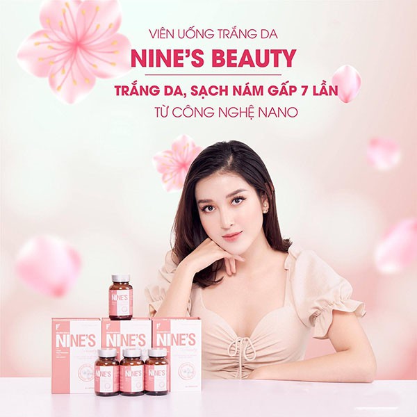 Viên uống trắng da Nine's Beauty. Giúp làm mờ nám sáng da giảm thâm tàn nhang Date mới Hộp 30 viên [Sản Phẩm Chính Hãng] | Thế Giới Skin Care