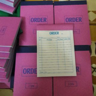 Phiếu order 2 liên a6 100 tờ (combo 20 quyển)