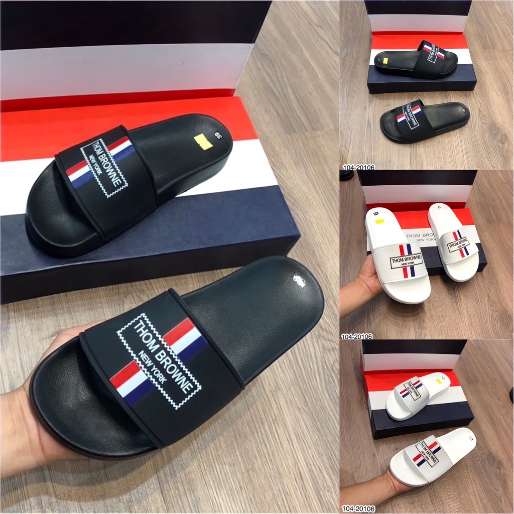 Dép Thom Browne đế cao su non cao cấp , dép quai ngang unisex nam nữ hót nhất 2022