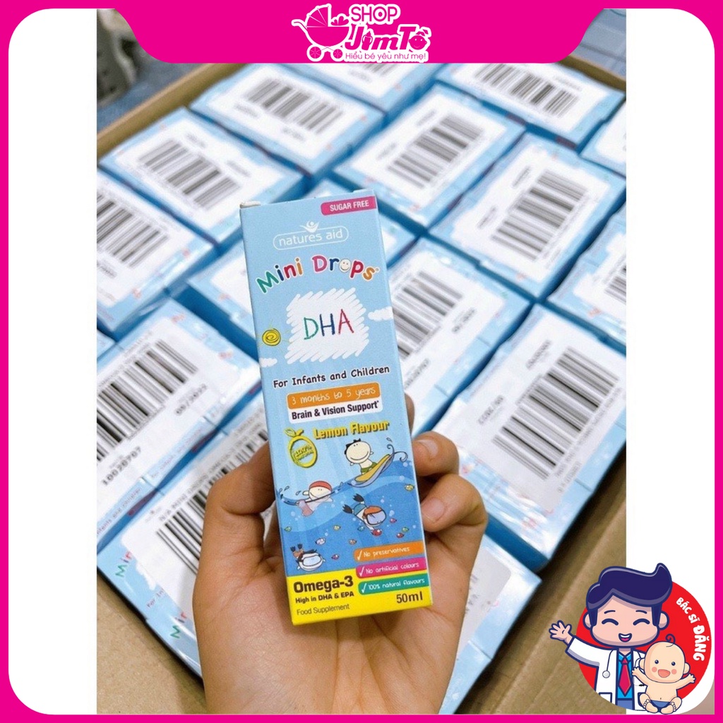 DHA Drops Natures Aid Bổ Sung DHA giúp Bé Phát Triển Trí Não Lọ 50ml