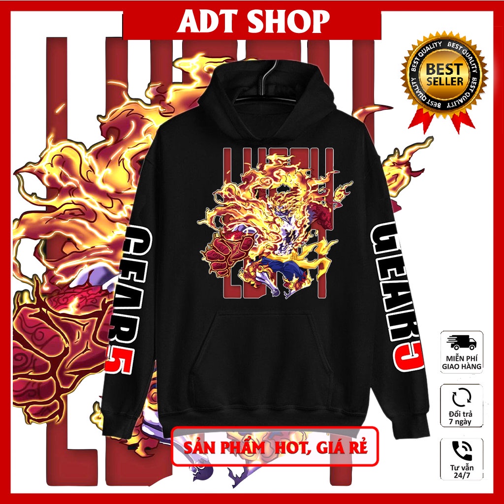 Áo Hoodie One piece - mẫu áo Luffy Gear 5 anime manga vua hải tặc siêu HOT nhiều mẫu độc đẹp