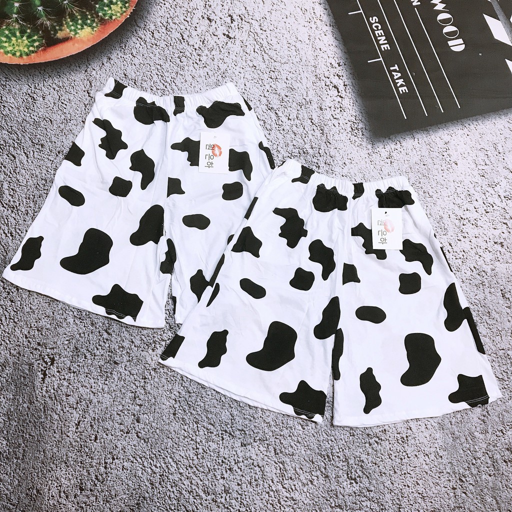 [Mã WASTUP5 giảm 10% tối đa 20K đơn 99K] Quần Short Đùi Nam Nữ Họa Tiết Bò Sữa Siêu Chất | BigBuy360 - bigbuy360.vn