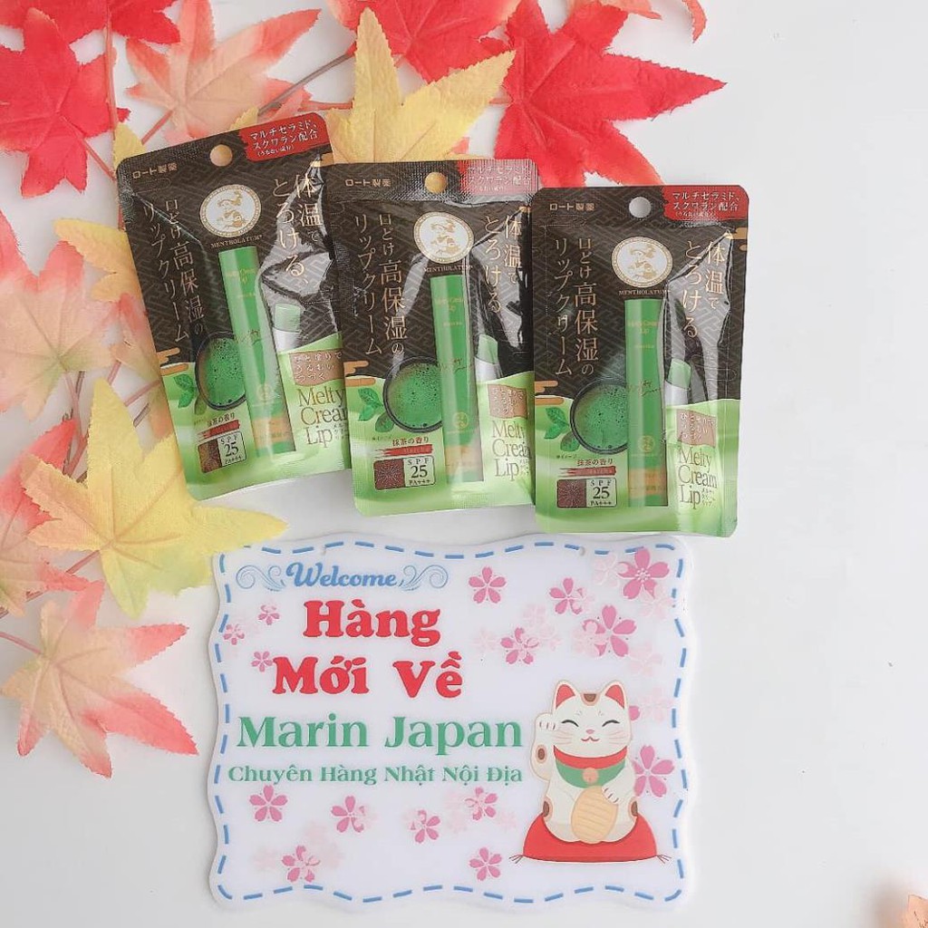 (SALE200K--&gt;145k) Son dưỡng môi phiên bản giới hạn Melty Cream Lip mùi hương Matcha Nhật Bản